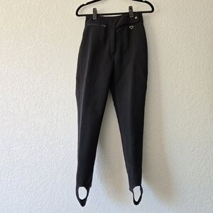 Obermeyer Sport 10R Black Vintage Ski Pants with‎ Stirrup Wool Blend